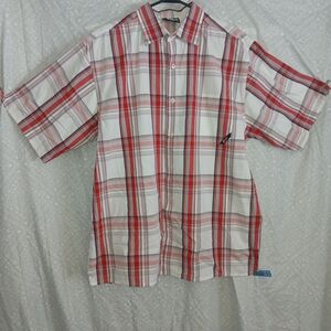 South Pole Red and White Plaid Men's Shirt
